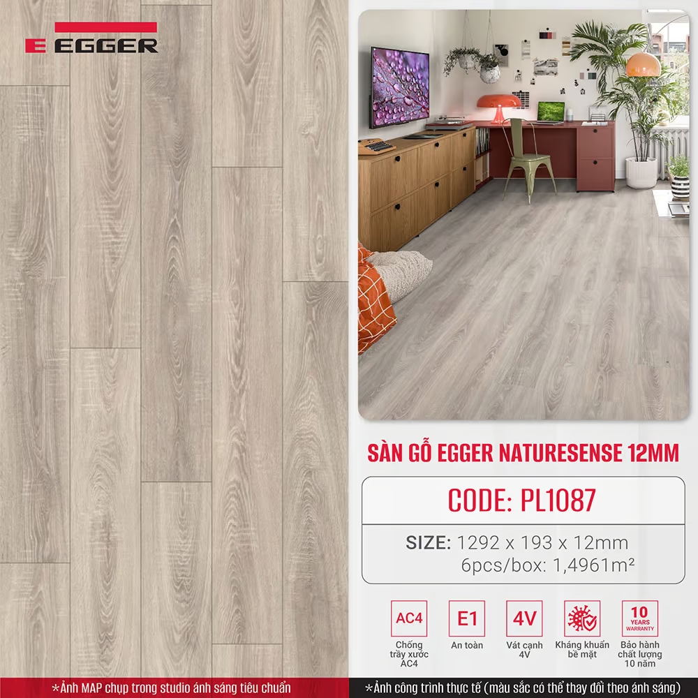 Sàn gỗ Egger 12mm Classic - PL1087 - Ảnh 2