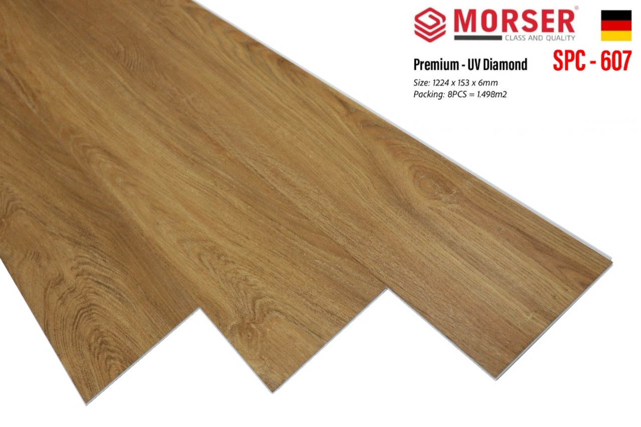 Sàn nhựa hèm khóa SPC Morser 6mm - C607