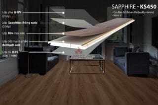 Sàn Thạch Anh Kobler Sapphire KS450 6mm