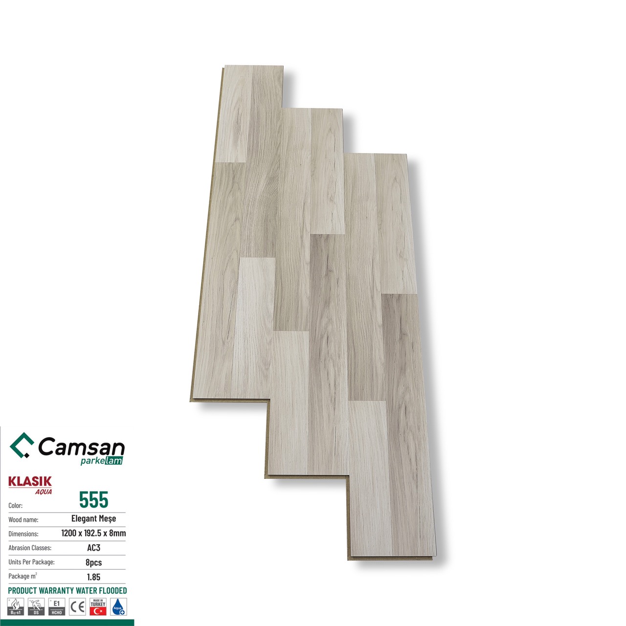 Sàn gỗ Camsan Aqua 8mm - 555 - Klasik - Ảnh 4