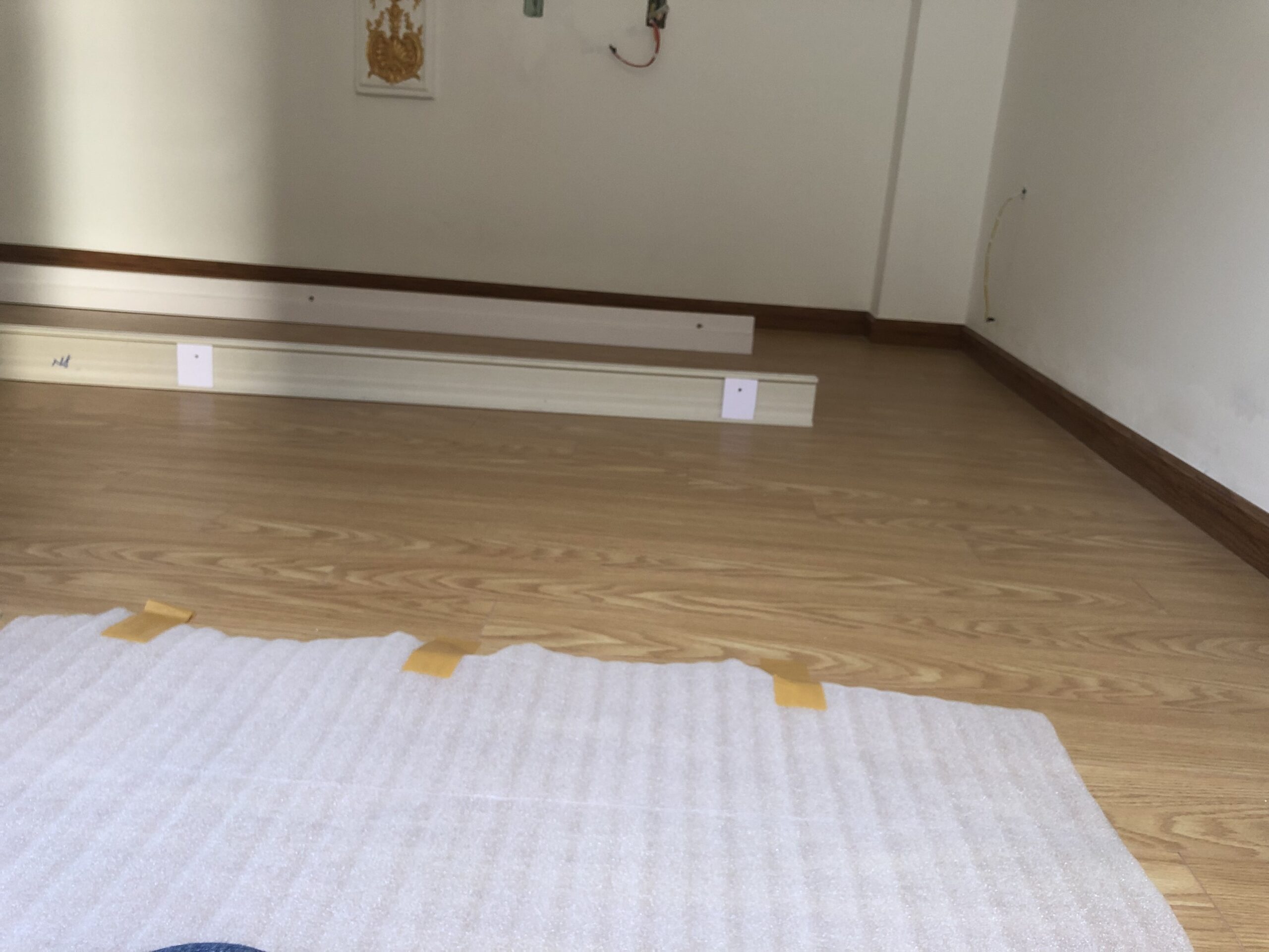 Sàn gỗ công nghiệp Lamton AquaGuard chống nước - thi công thực tế tại Sàn Gỗ Thiên Ngân
