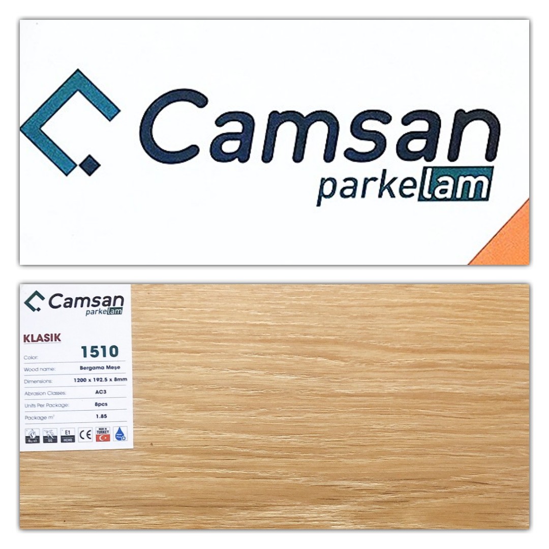 Màu sàn gỗ Camsan 8mm 555 - vân gỗ sồi tự nhiên