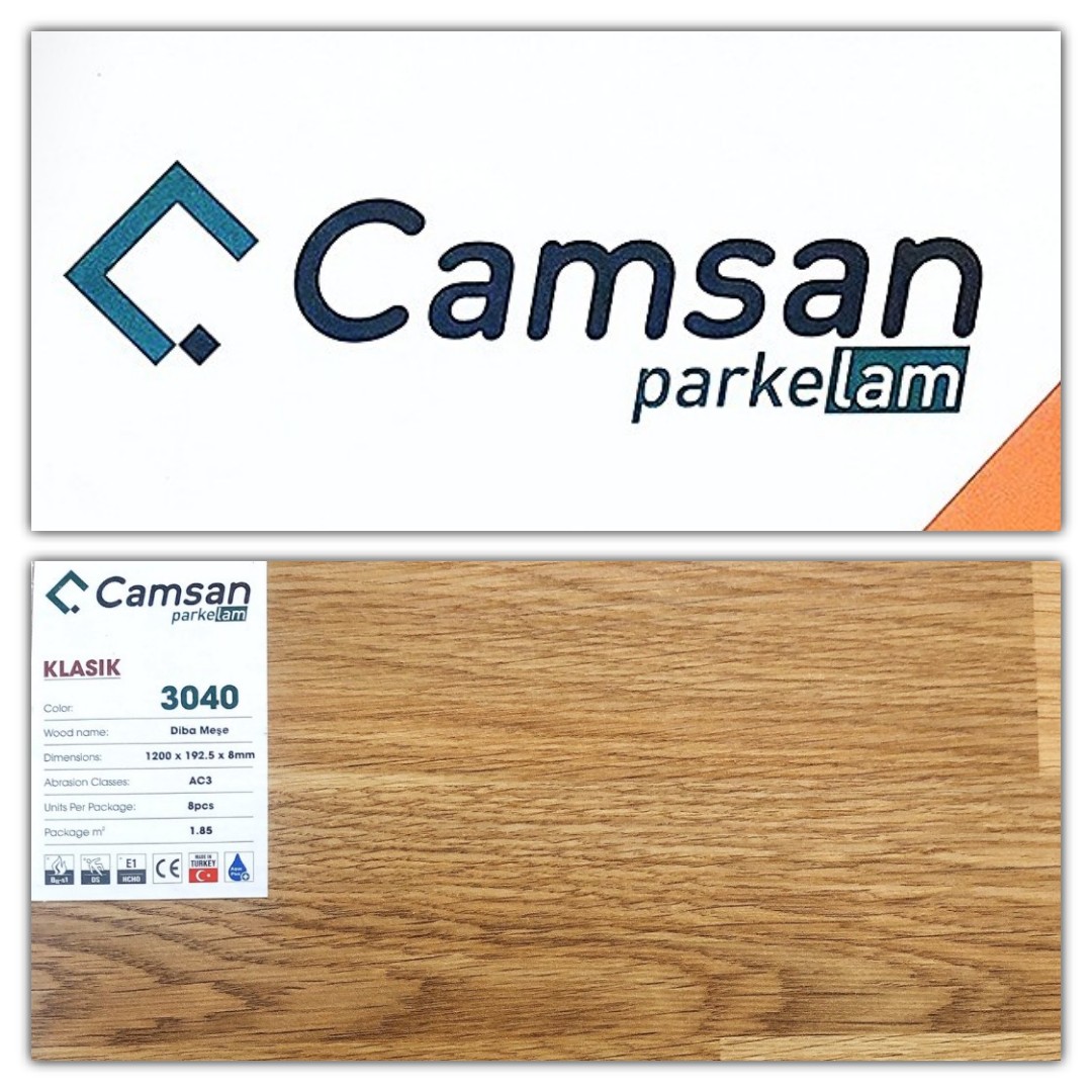 Màu sàn gỗ Camsan 8mm 1510 - vân gỗ óc chó ấm áp