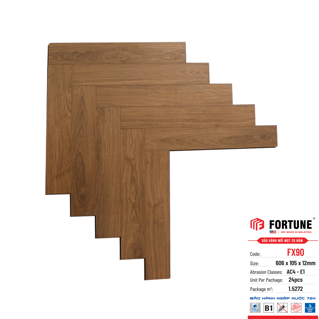 Sàn gỗ Fortune FX 90 thi công thực tế