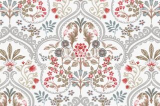 Giấy dán tường Promise Korea 52502 - Damask Hoa Cổ Điển Kem Hồng