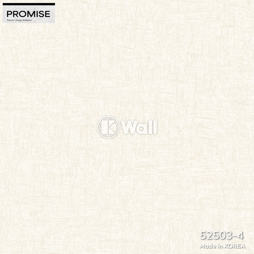Giấy dán tường Promise Korea 52503 - Dệt Thô Trắng Kem Linen