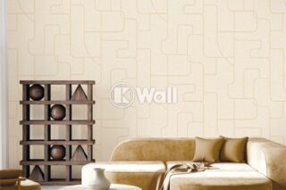 Giấy dán tường Promise Korea 52504 - Hình Học Tối Giản Trắng Ngà