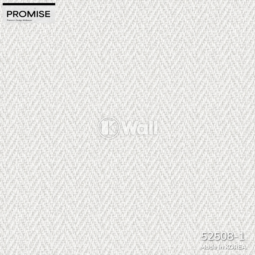 Giấy dán tường Promise Korea 52508 - Dệt Mịn Trắng Ngà Nghỉ Dưỡng