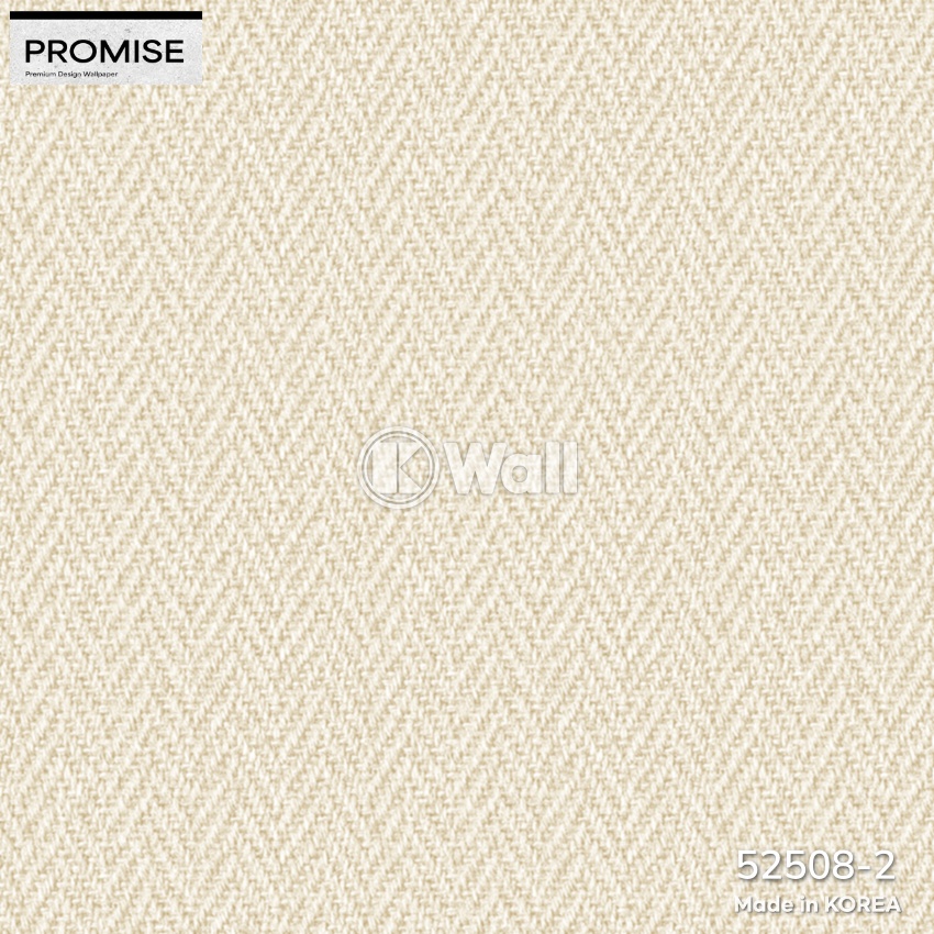 Giấy dán tường Promise Korea 52508 - Dệt Mịn Trắng Ngà Nghỉ Dưỡng
