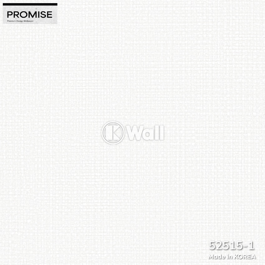 Giấy dán tường Promise Korea 52515 - Linen Bố Bắc Âu Trắng Kem
