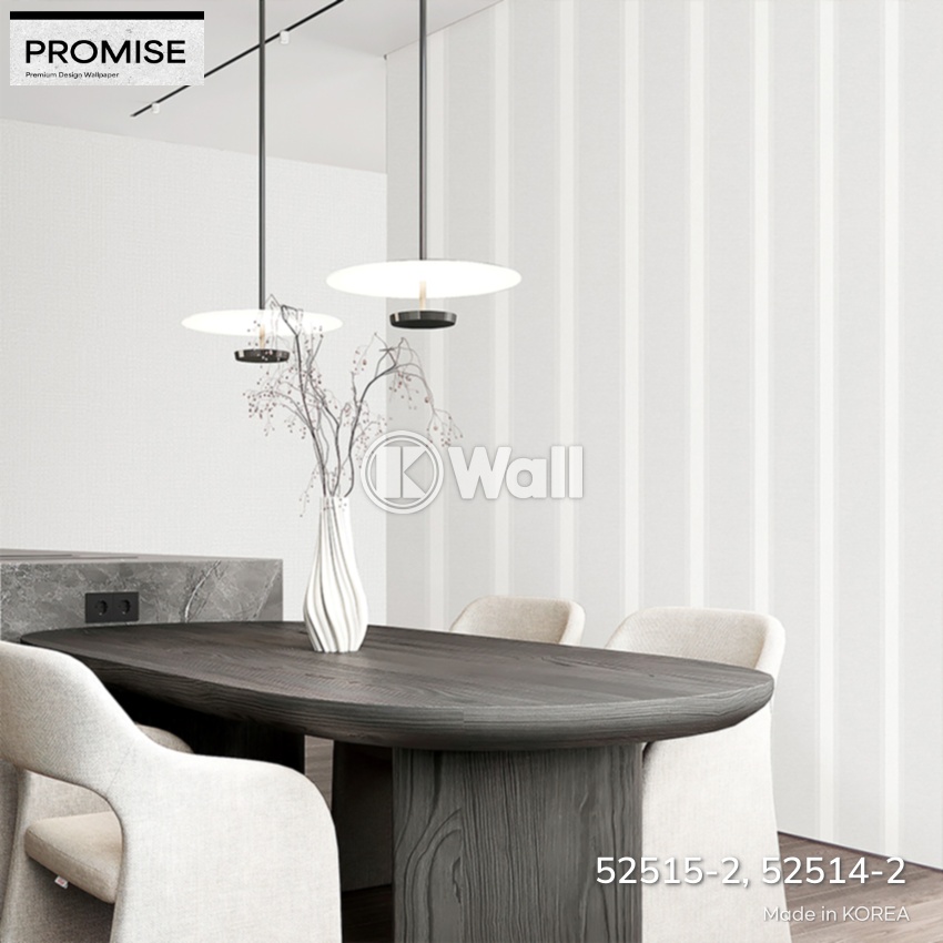 Giấy dán tường Promise Korea 52515 - Linen Bố Bắc Âu Trắng Kem