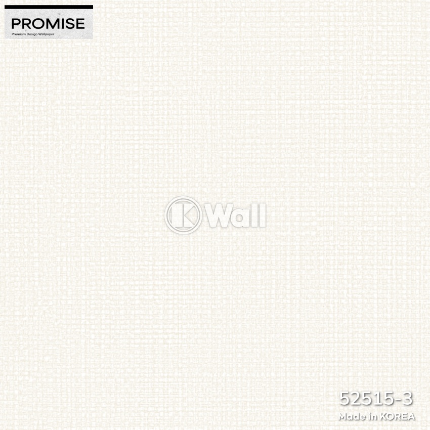 Giấy dán tường Promise Korea 52515 - Linen Bố Bắc Âu Trắng Kem