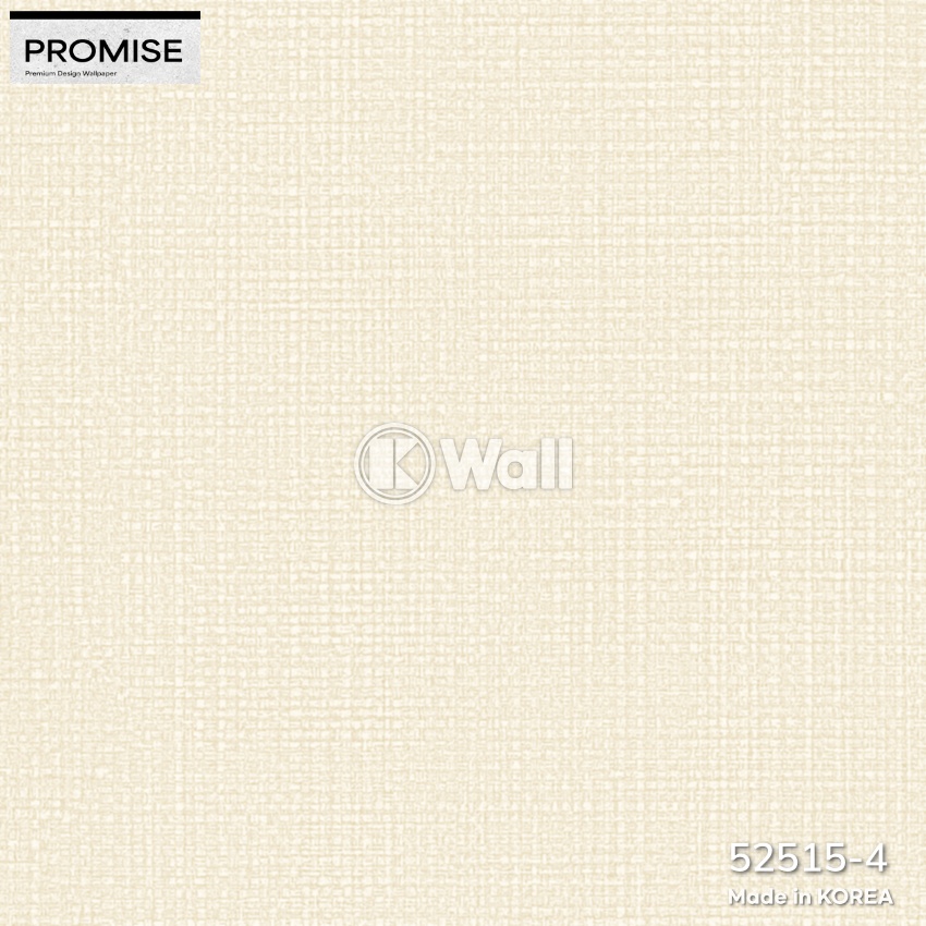 Giấy dán tường Promise Korea 52515 - Linen Bố Bắc Âu Trắng Kem