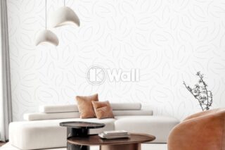 Giấy dán tường Promise Korea 52516 - Đường Cong Trừu Tượng Xám Trắng