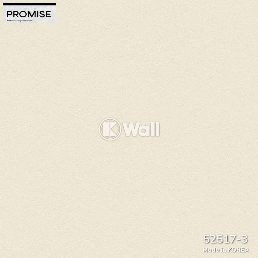 Giấy dán tường Promise Korea 52517 - Trơn Vữa Trắng Ngà Sang Trọng