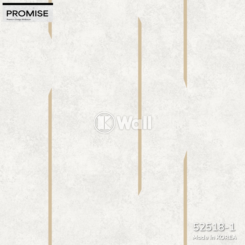Giấy dán tường Promise Korea 52518 - Sọc Dọc Champagne Trắng Xám