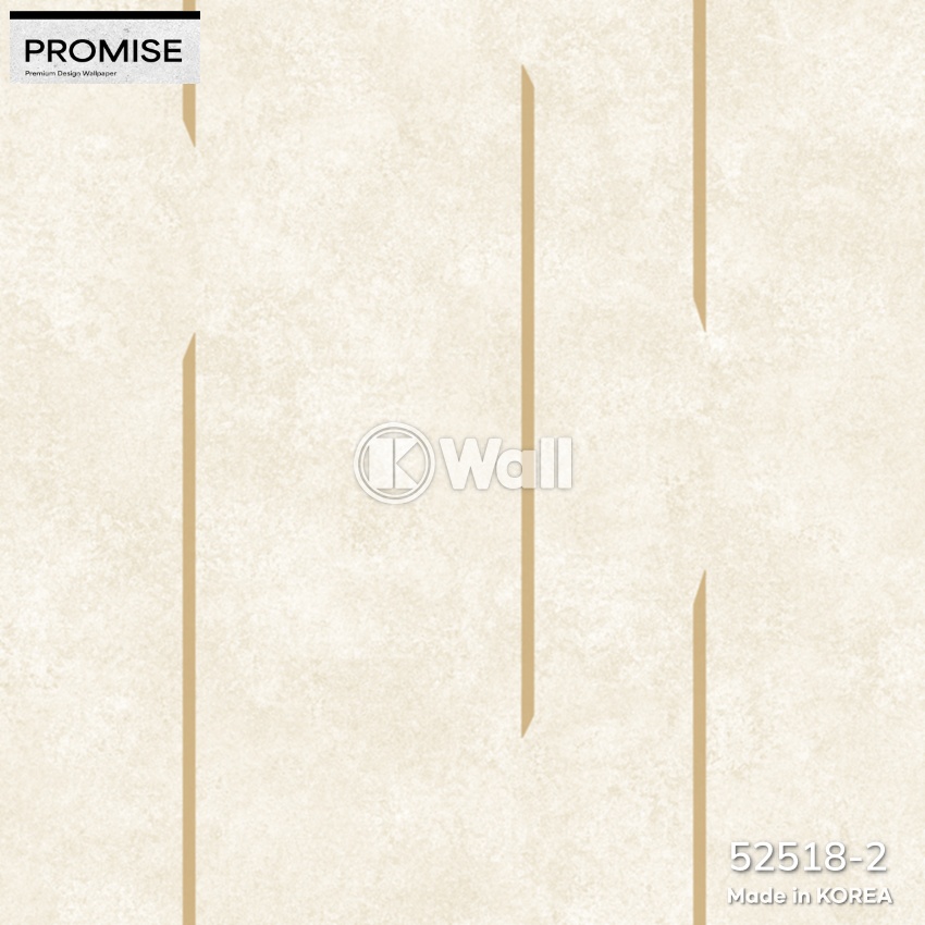 Giấy dán tường Promise Korea 52518 - Sọc Dọc Champagne Trắng Xám