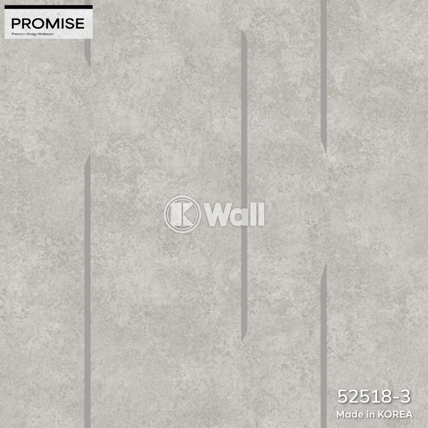 Giấy dán tường Promise Korea 52518 - Sọc Dọc Champagne Trắng Xám