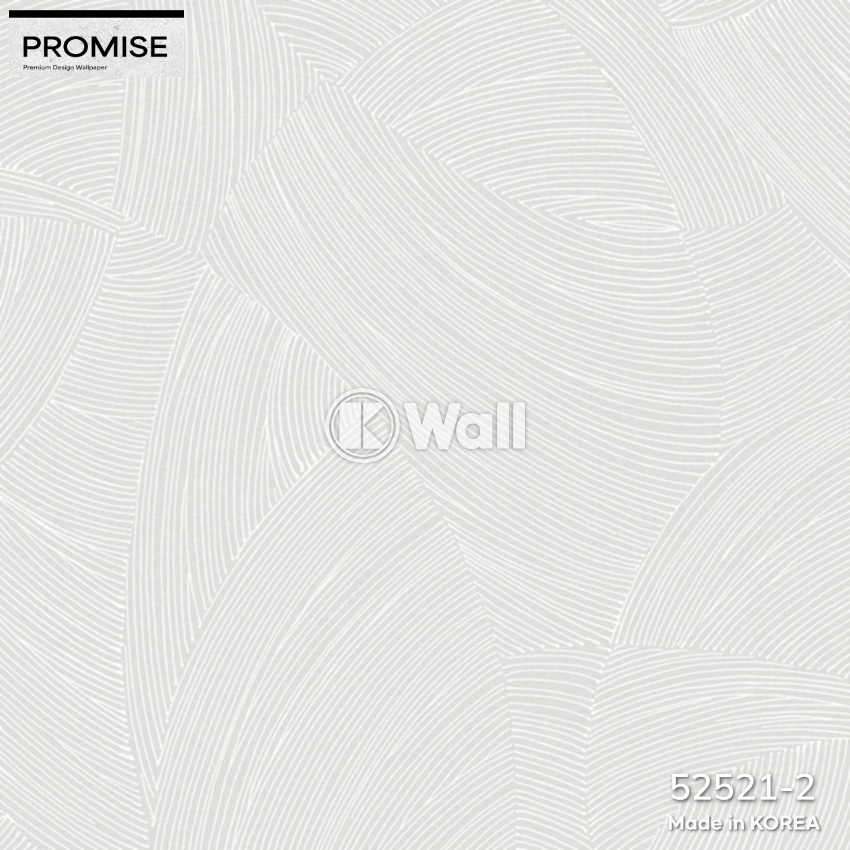 Giấy dán tường Promise Korea 52521 - Cánh Cong Art Deco Kem Vàng