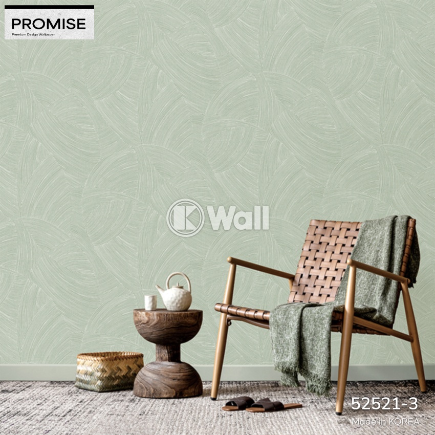 Giấy dán tường Promise Korea 52521 - Cánh Cong Art Deco Kem Vàng