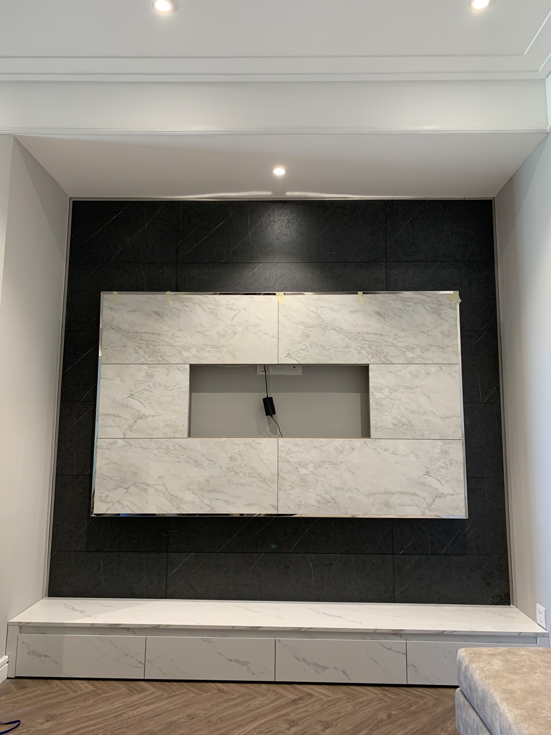 Floorpan Stone FT002 granite xám - ốp cầu thang đẹp