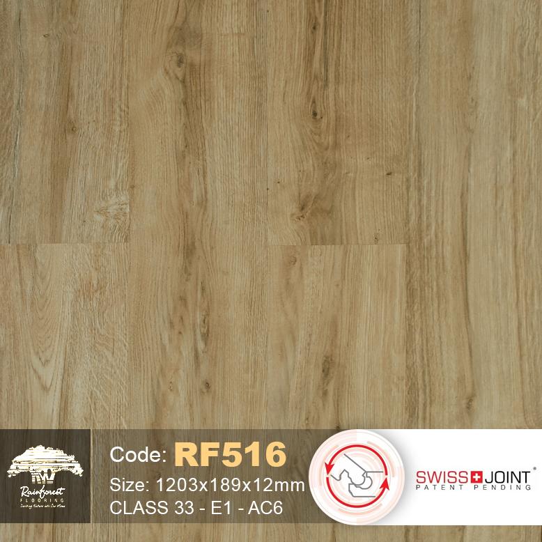 Sàn gỗ Rain Forest 12mm RF515 thi công phòng khách