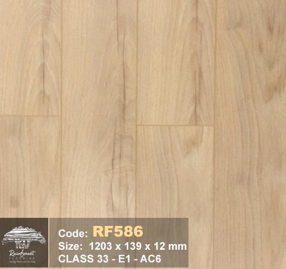 Sàn gỗ Rain Forest 12mm thi công phòng ngủ sang trọng