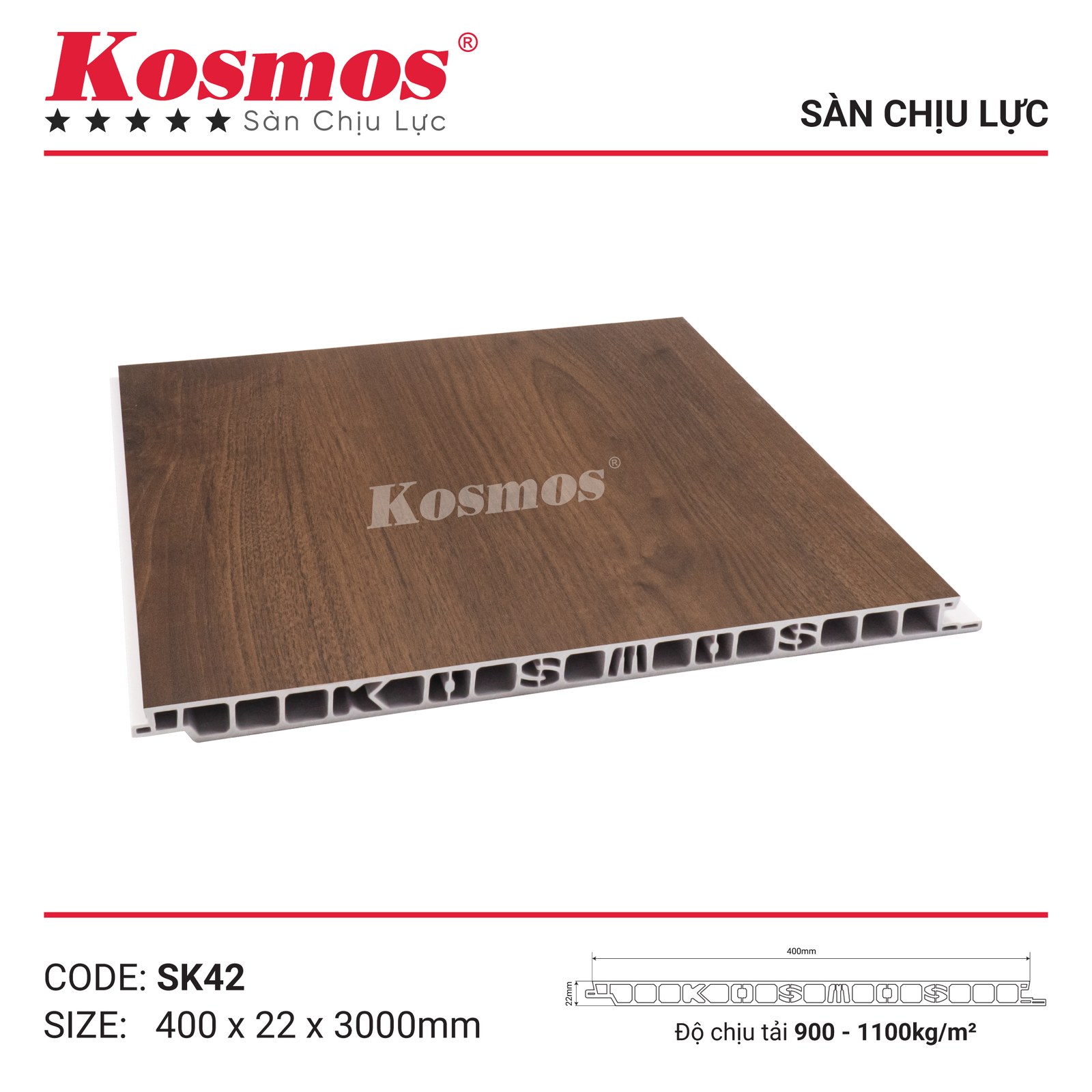 Sàn nhựa chịu lực Galawood SK42 vàng sồi nhạt - Sàn Gỗ Thiên Ngân