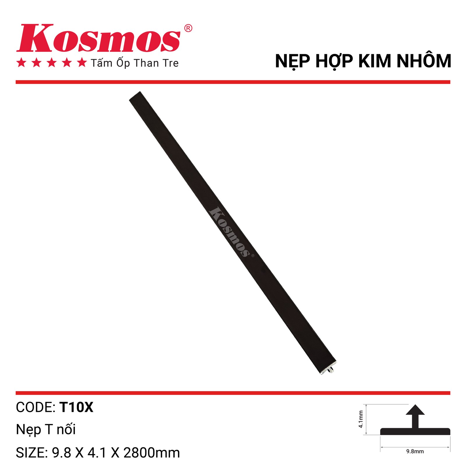 Nẹp nhôm T10X T10X - Sàn Gỗ Thiên Ngân