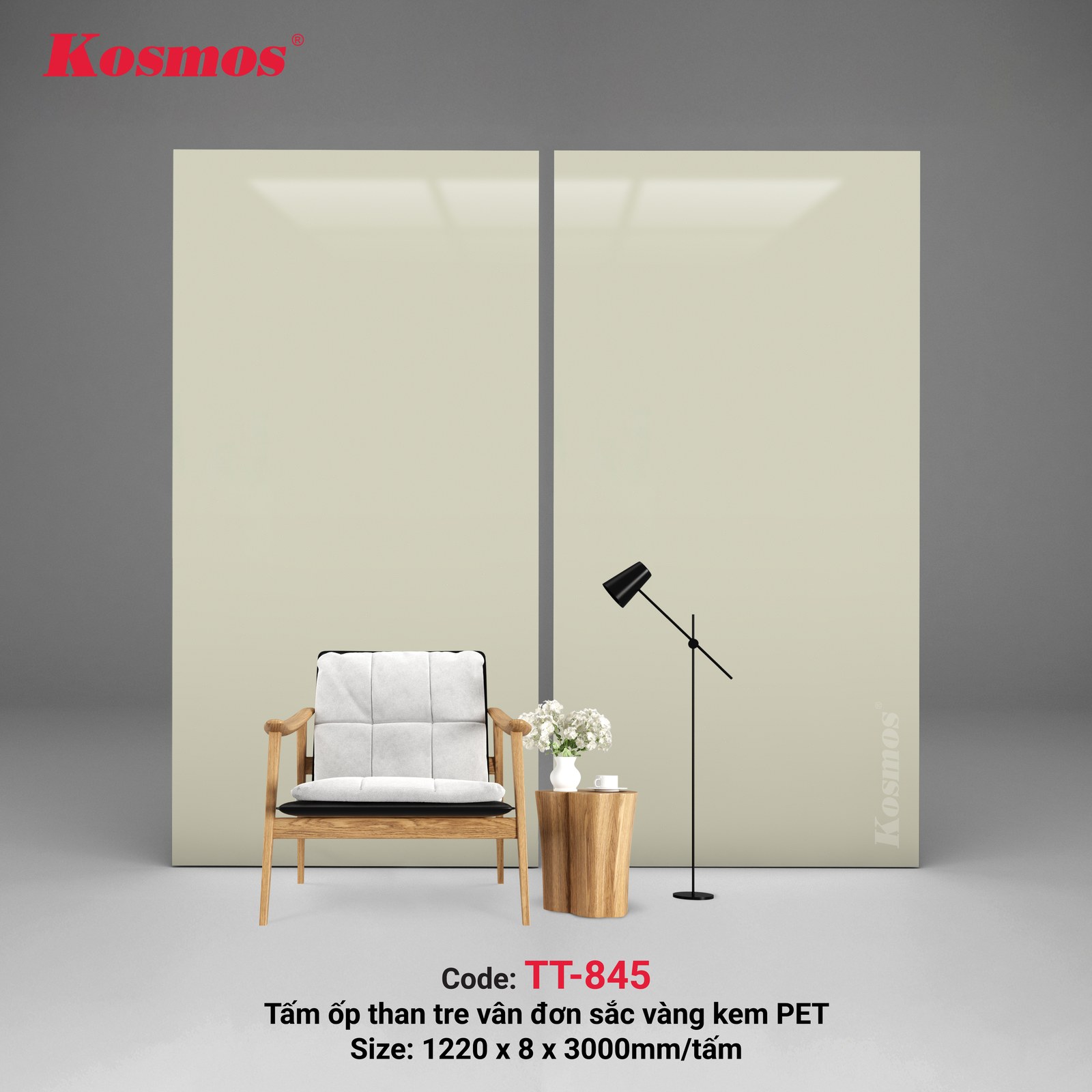 Tấm ốp than tre Kosmos TT-845 - ảnh thiết kế