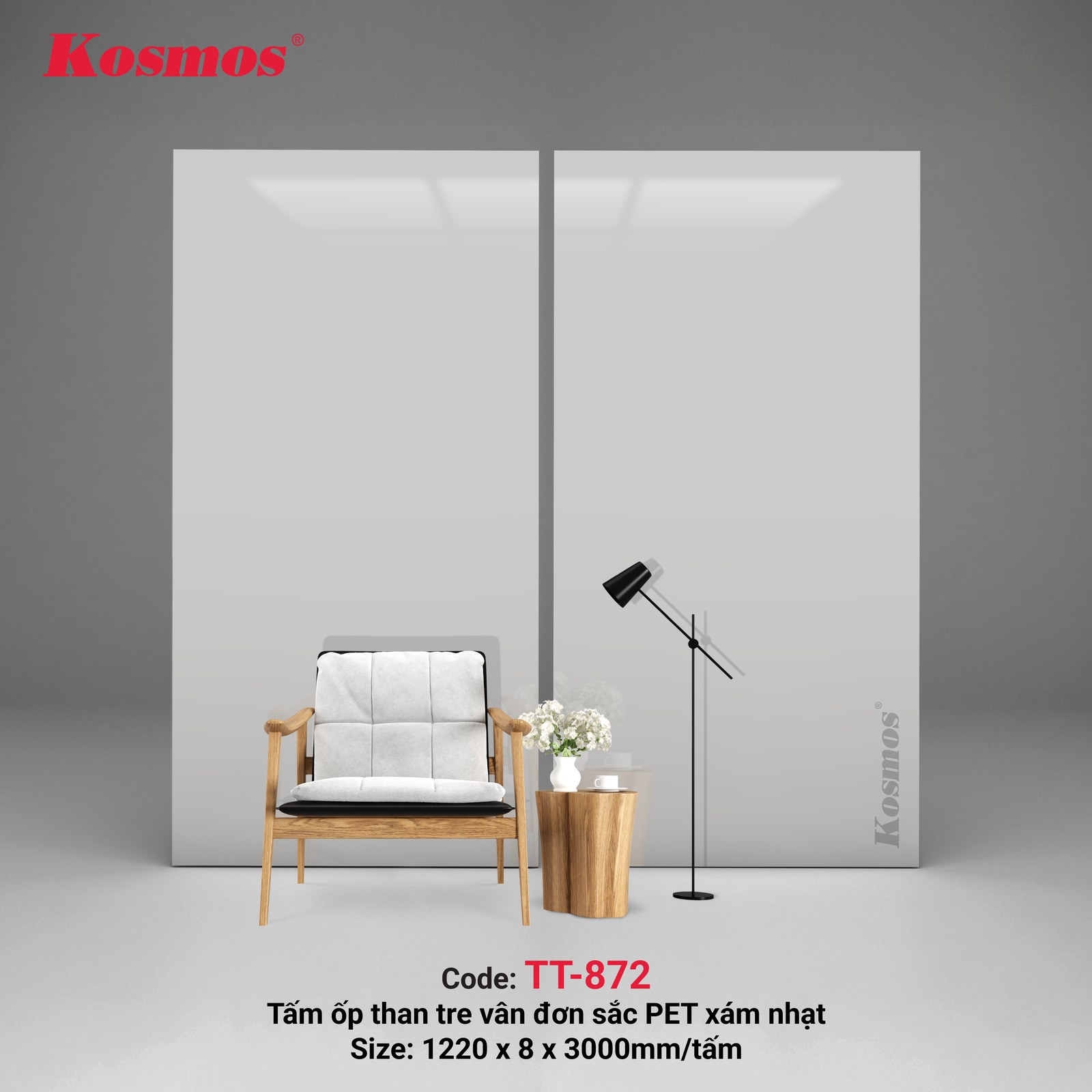 Tấm ốp than tre Kosmos TT-872 - ảnh thiết kế