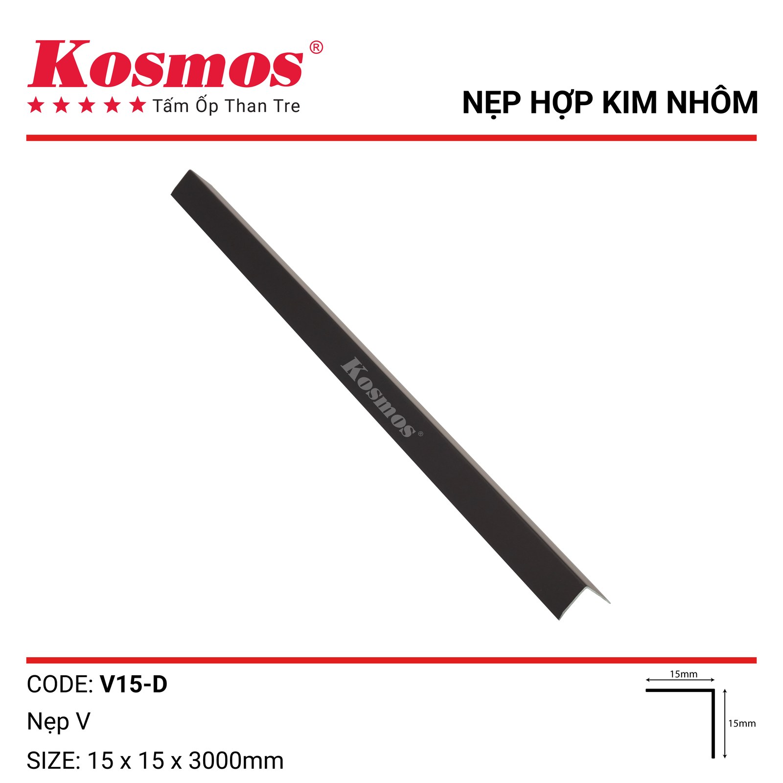 Nẹp nhôm chữ V15 V15 - Sàn Gỗ Thiên Ngân