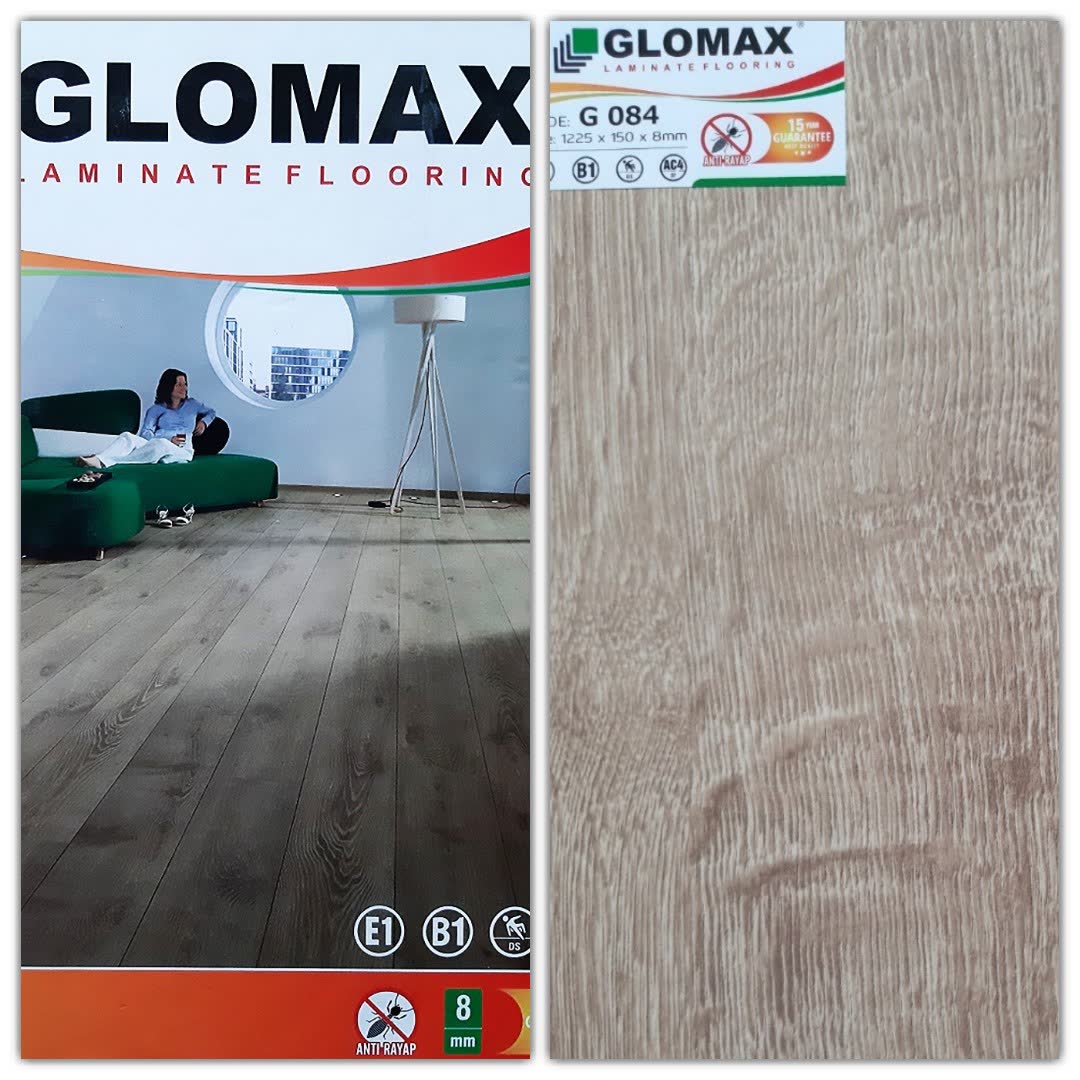 Sàn gỗ Glomax 8mm G084 sồi be Scandinavian