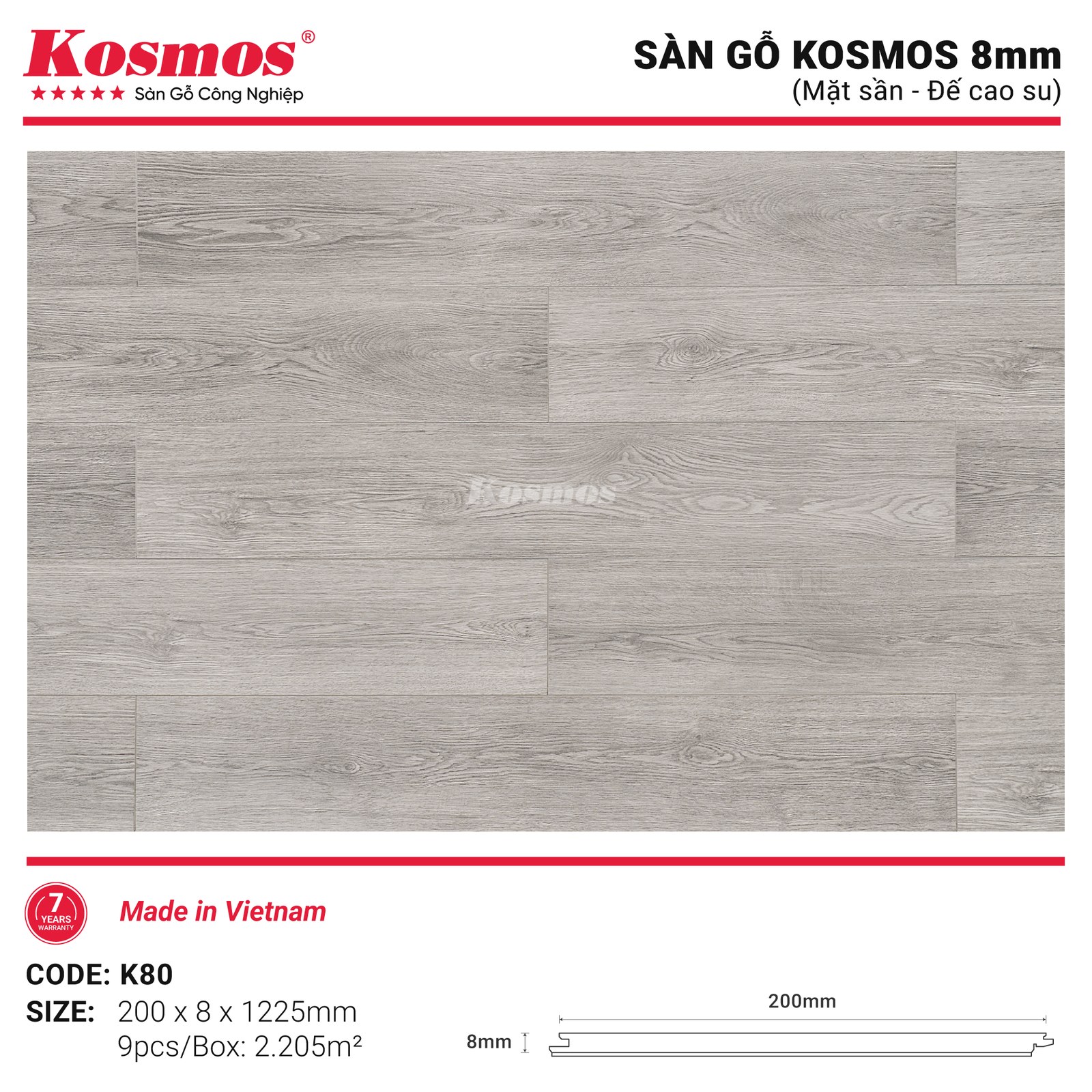 Sàn gỗ Kosmos K80