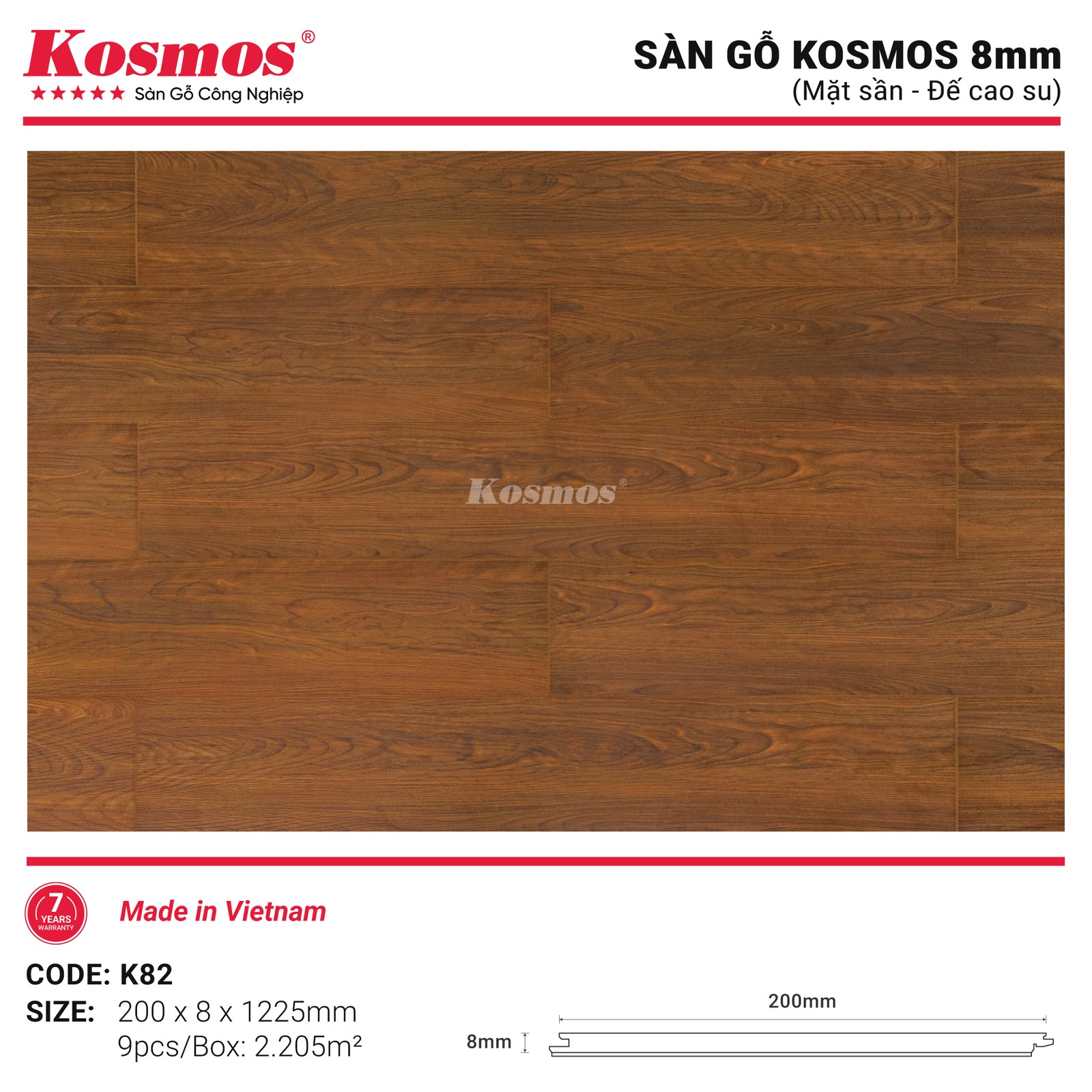 Sàn gỗ Kosmos K82