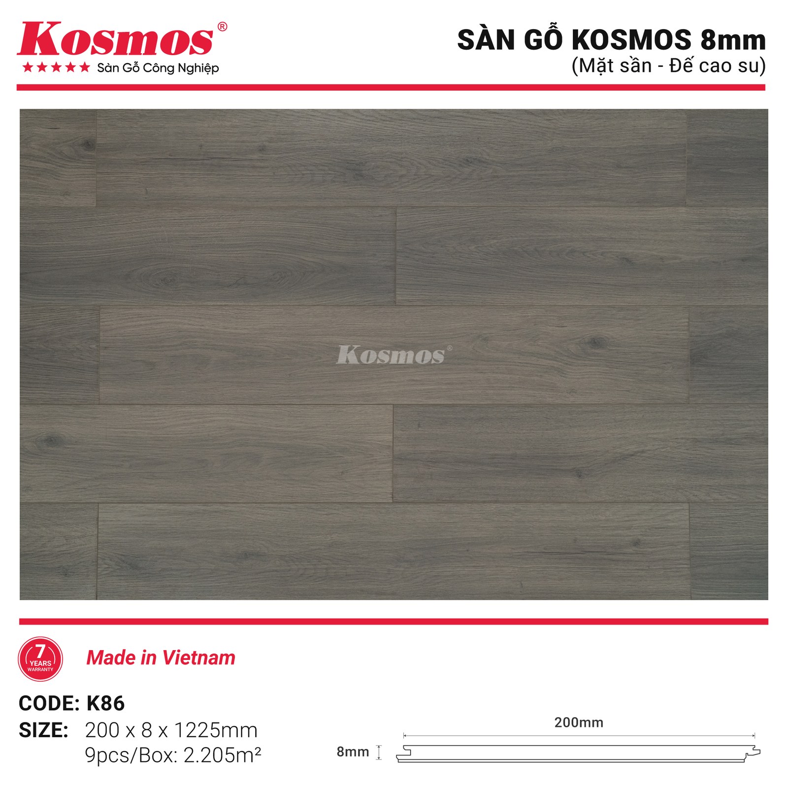 Sàn gỗ Kosmos K86