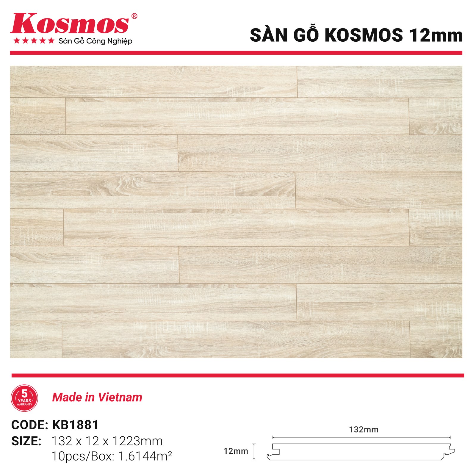 Sàn gỗ Kosmos KB1881