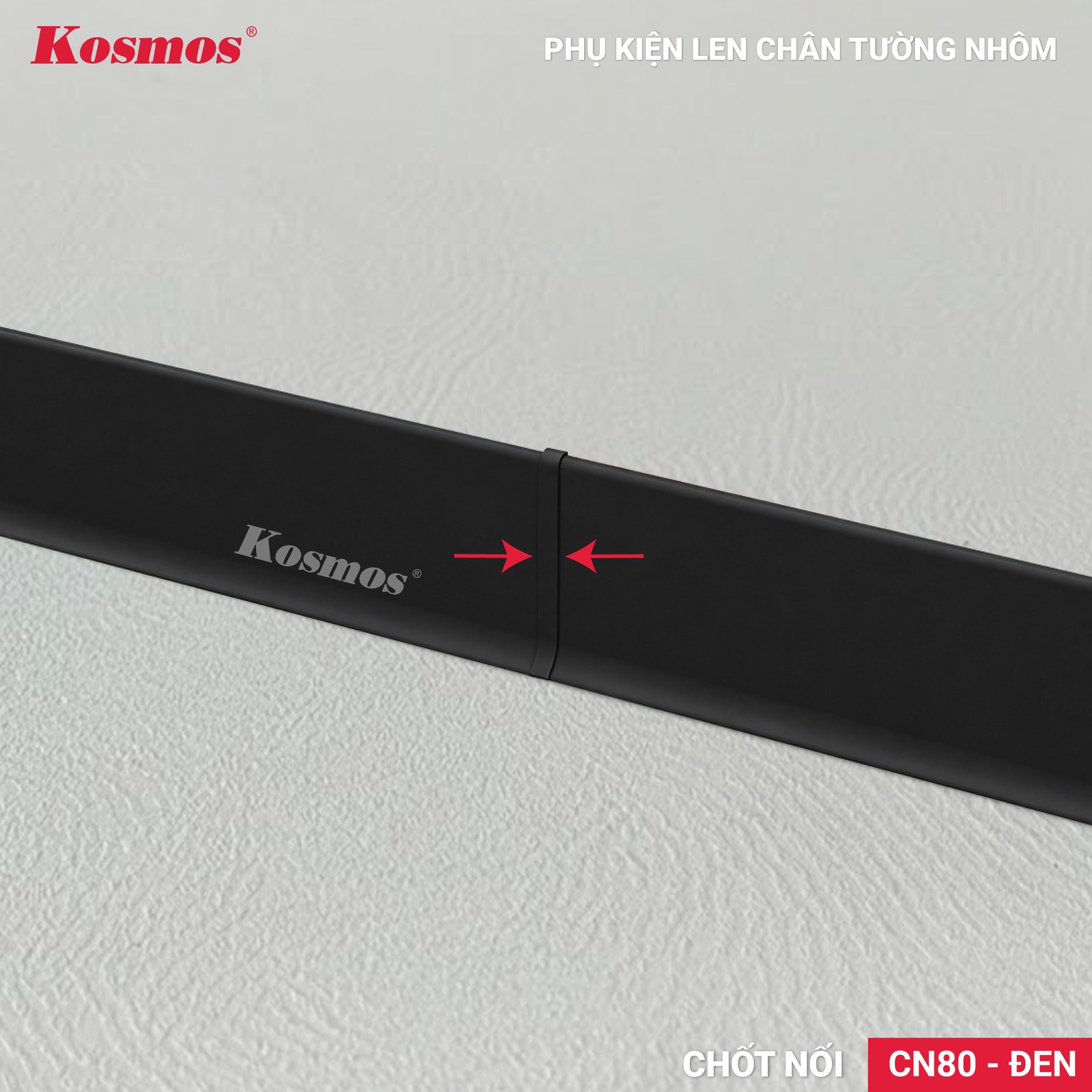 Nẹp nhôm CN80 Đen - Sàn Gỗ Thiên Ngân