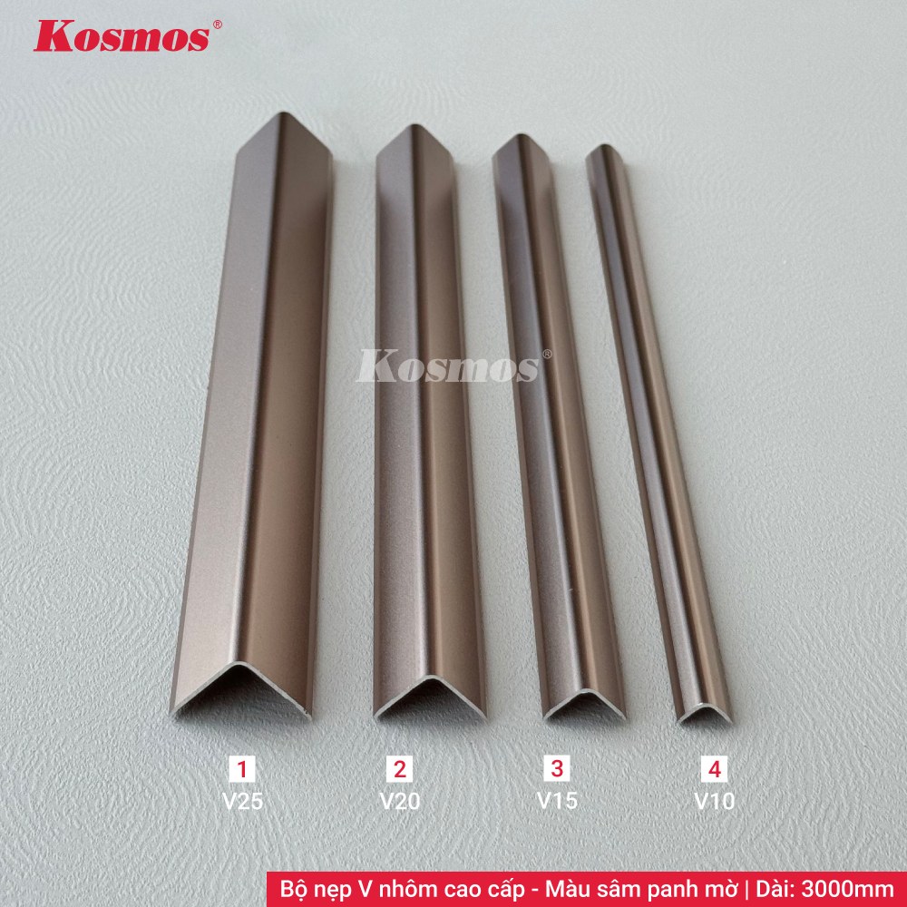 Nẹp nhôm V Sâm panh mờ - Sàn Gỗ Thiên Ngân