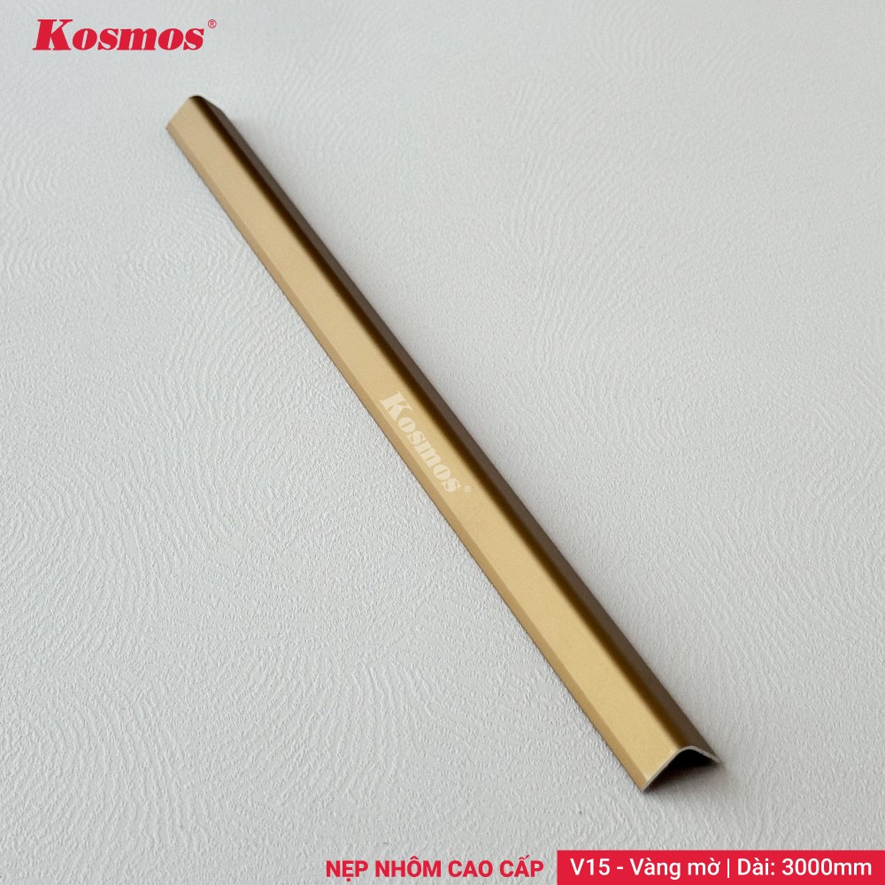 Nẹp nhôm V15 Vàng mờ - Sàn Gỗ Thiên Ngân