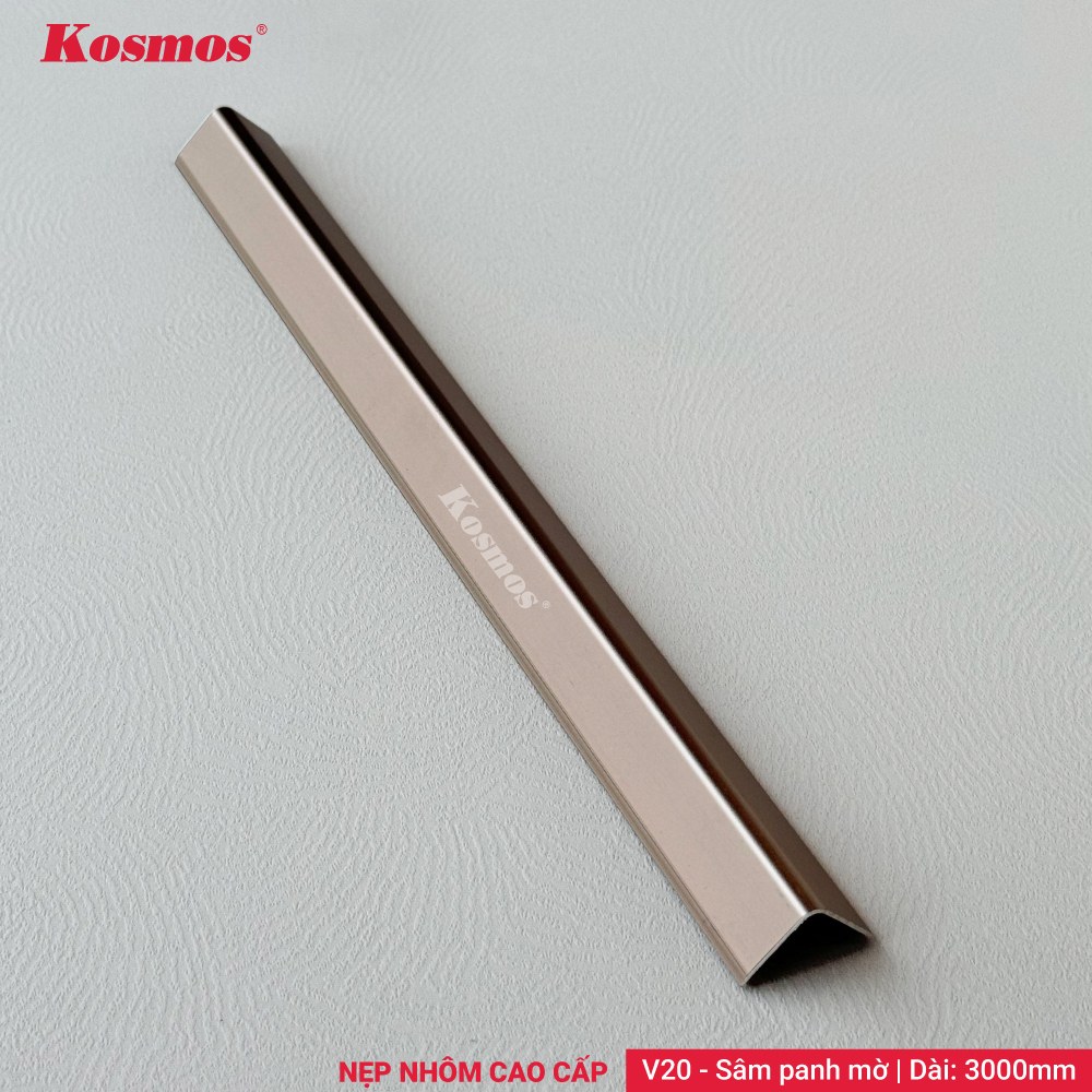 Nẹp nhôm V20 Sâm panh mờ - Sàn Gỗ Thiên Ngân