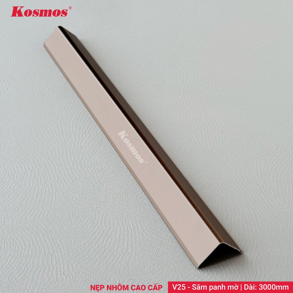 Nẹp nhôm V25 Sâm panh mờ - Sàn Gỗ Thiên Ngân