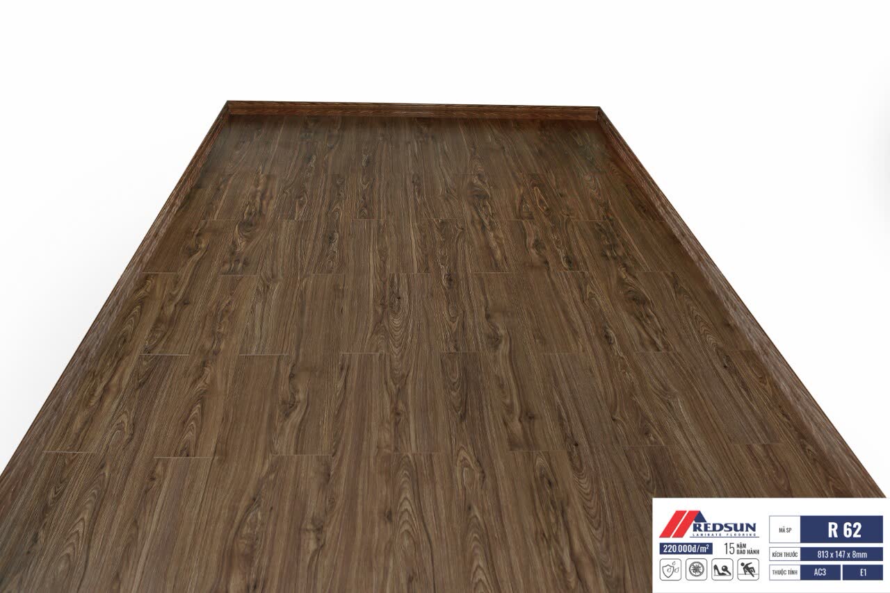 Bảng màu sàn gỗ Redsun 8mm 813x147 tại showroom