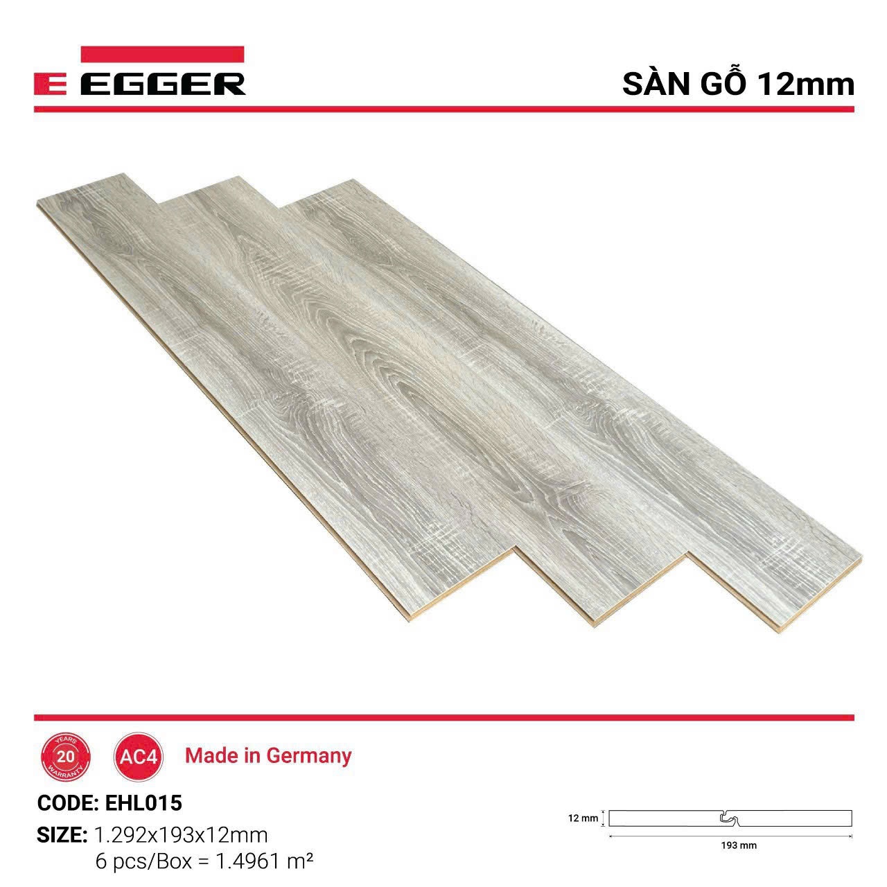 Egger Pro 12mm EPL097 vân gỗ óc chó sang trọng