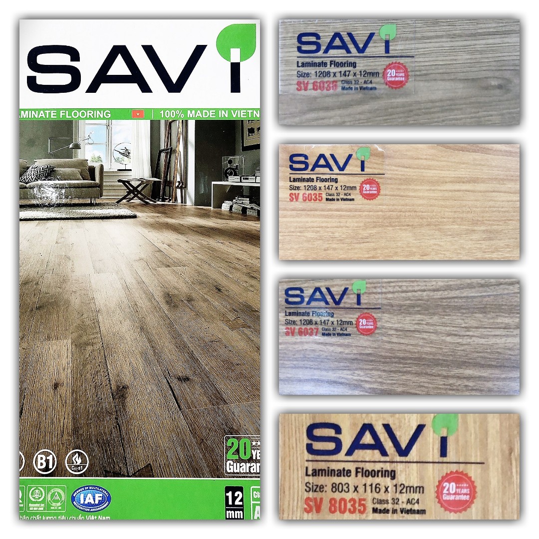 Sàn gỗ SAVI Việt Nam màu nâu walnut