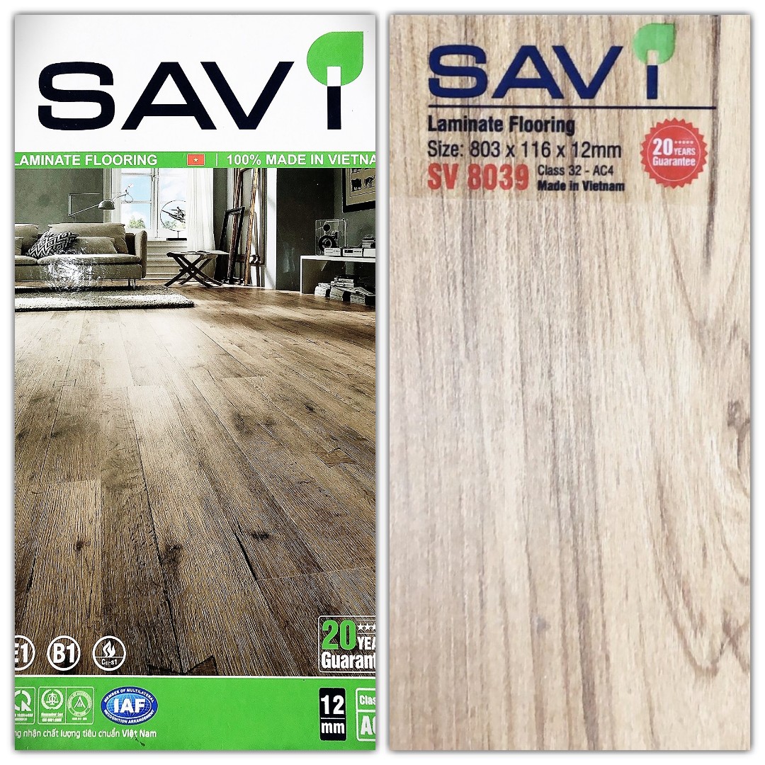 Phòng khách trang trí sàn gỗ SAVI