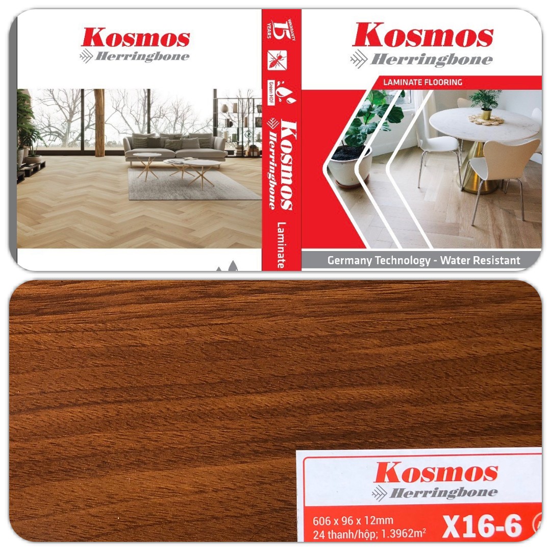 Sàn gỗ xương cá KOSMOS Herringbone 8mm AC4 vân sồi