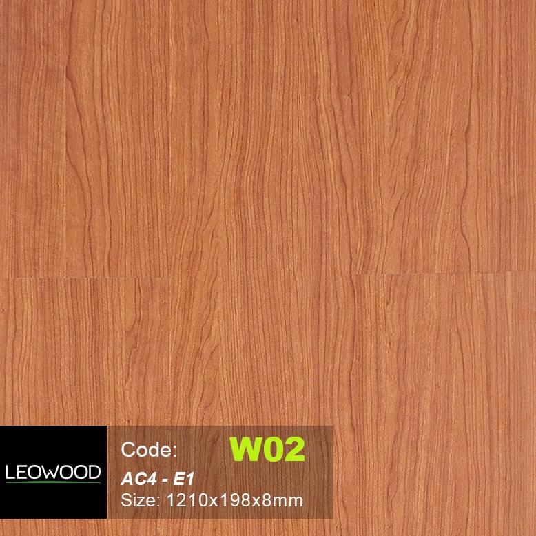 Sàn gỗ LeoWood 8mm mã W01 vân gỗ sồi mộc mạc sang trọng
