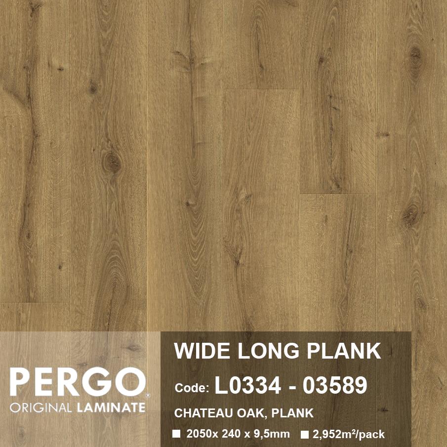 Không gian phòng khách lát sàn gỗ Pergo Wide Long Plank 9.5mm mã 03589