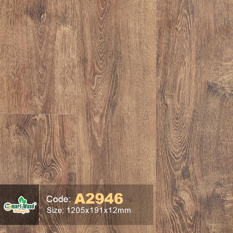 Sàn gỗ SmartWood 12mm mã A2937 màu ghi xám hiện đại